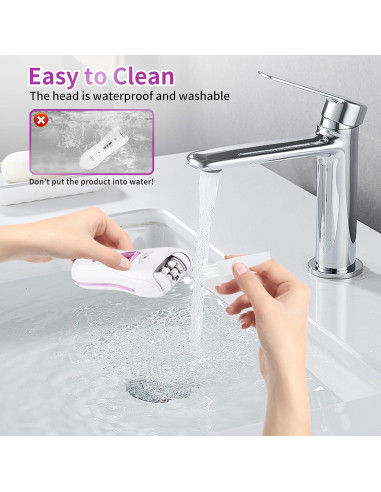 Epilador Facial Portátil Lyndops KD190R con Luz LED