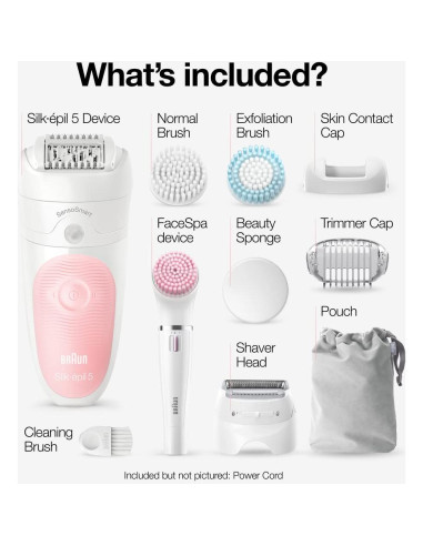 Epilador Braun SE5-895 Inalámbrico 5 en 1 Impermeable