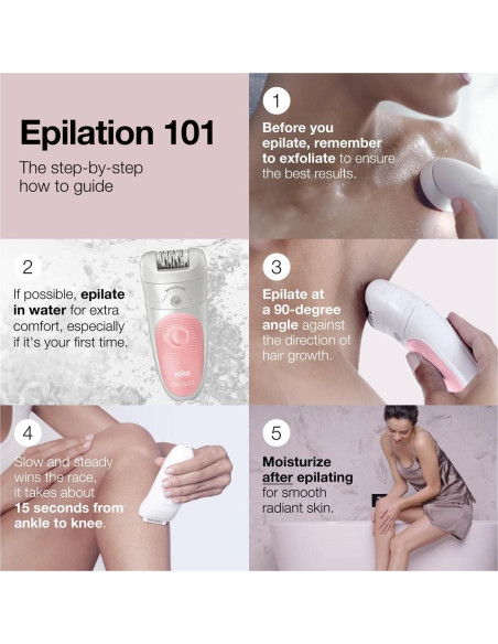 Epilador Braun SE5-895 Inalámbrico 5 en 1 Impermeable