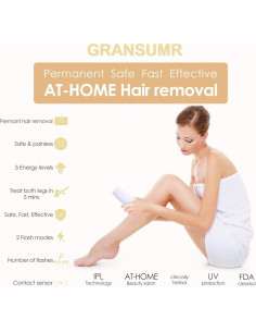Removedor de Vello Láser IPL Gransumr - Uso Facial y Corporal 2