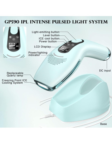 DEESS Removedor de Vello IPL GP590 con Enfriamiento Indoloro