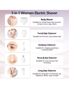 Afeitadora eléctrica 5 en 1 HaetFire para mujeres oro 2