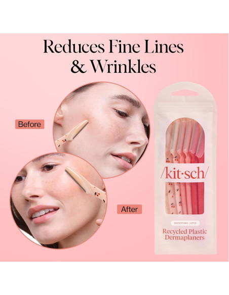 Navajas Dermaplaning Kitsch - 6 Piezas Exfoliantes