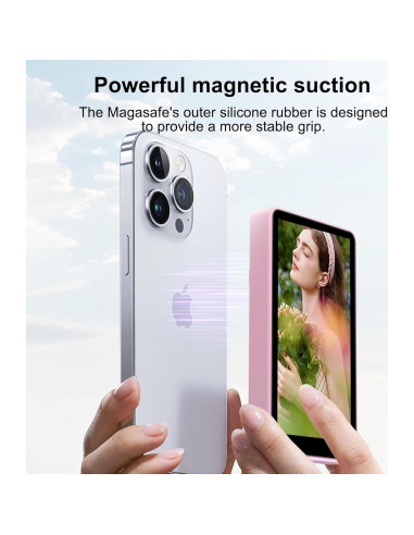 Monitor de Vlog Magnético 4K Rosa para Teléfono iPhone/Android