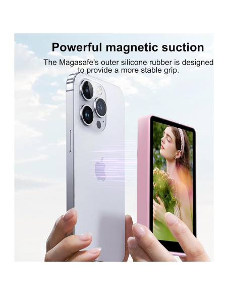 Monitor de Vlog Magnético 4K Rosa para Teléfono iPhone/Android