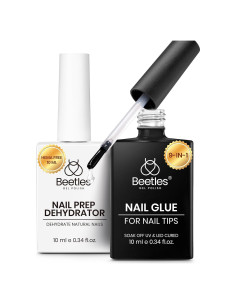 Kit 9 en 1 de Deshidratador y Pegamento de Uñas Beetles