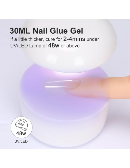 Gel de Pegamento para Uñas GazePlus 30ml Claro Duradero