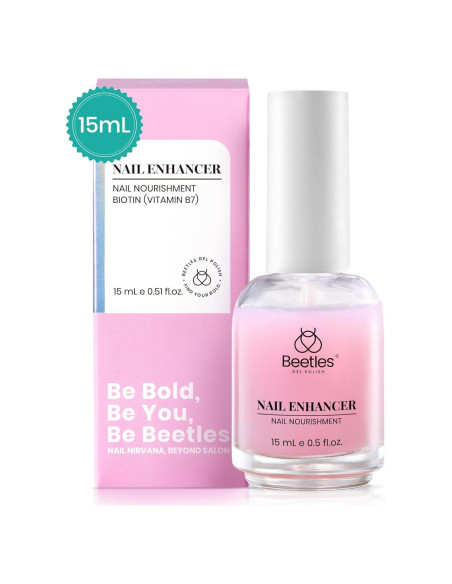 Fortalecedor de Uñas Beetles 15 ml Esmalte Transparente Secado Rápido