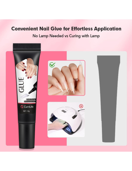 Gel de Pegamento Semisólido Curvlife 10g con Removedor 5ml