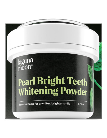 Polvo Blanqueador de Dientes Lagunamoon 50g Menta Esmeralda