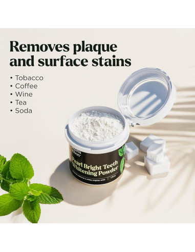 Polvo Blanqueador de Dientes Lagunamoon 50g Menta Esmeralda