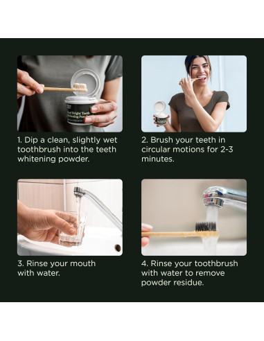 Polvo Blanqueador de Dientes Lagunamoon 50g Menta Esmeralda