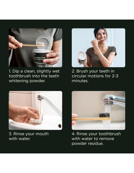 Polvo Blanqueador de Dientes Lagunamoon 50g Menta Esmeralda