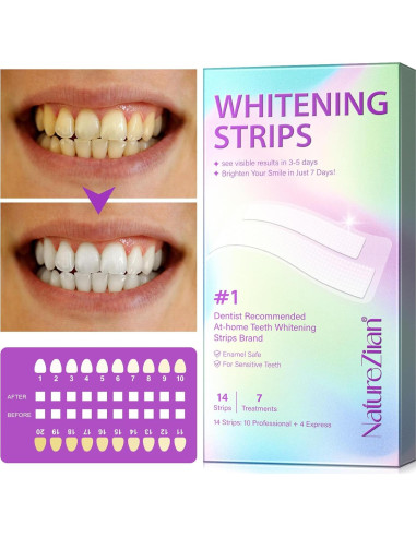 Tiras Blanqueadoras NATURE ZIRAN 14pcs Dientes Sensibles