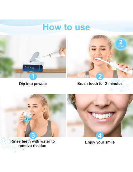 Polvo Blanqueador de Dientes MySmile 40g Natural Menta