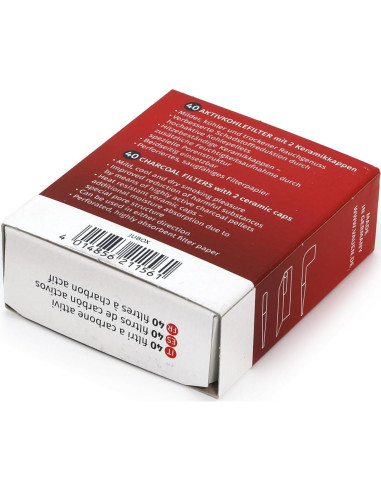 Filtros de Carbón Activado Vauen 9mm - 40 Unidades - Cerámica