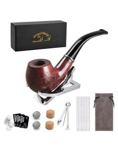 Juego de Pipas de Tabaco Joyoldelf Madera Rosa con Accesorios