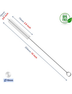 Juego de 10 Cepillos Limpiadores de Popotes BEUICIRY 25,4 cm 2