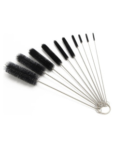 Cepillo de Tubo EBOOT 21 cm Set de 10 Nylon Acero Inoxidable