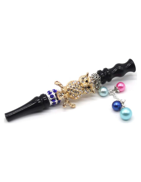 Juego de Hookah Douup Negro con Boquilla de Rhinestone