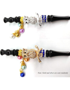 Juego de Hookah Douup Negro con Boquilla de Rhinestone 2