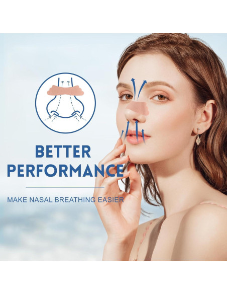 100 Tiras Nasales UPMOSTEK para Ronquidos y Congestión