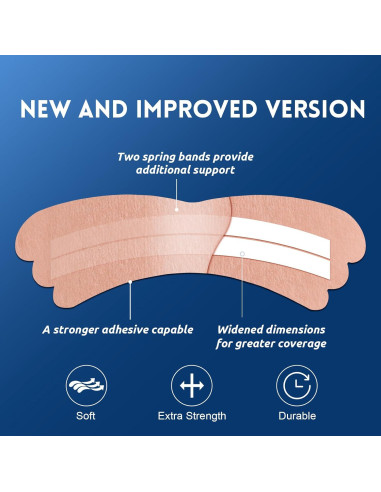 100 Tiras Nasales UPMOSTEK para Ronquidos y Congestión