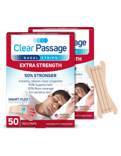 Tiras Nasales Aso 100 Contenido Fuerza Extra Alivio Congestión