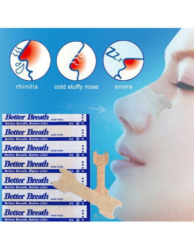 300 Tiras Nasales Angzhili Anti Ronquidos 55x16mm