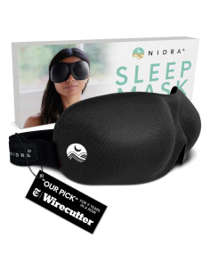 Máscara de Sueño Nidra Contorneada Estándar Negra