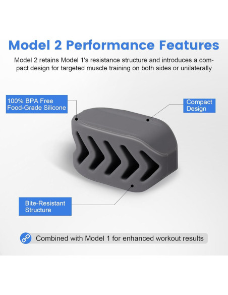 Ejercitador de Mandíbula TEAWOO Set 9PCS 3 Niveles Resistencia