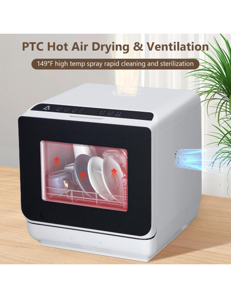 Lavavajillas Portátil ACONEE 4.5L Compacto Blanco