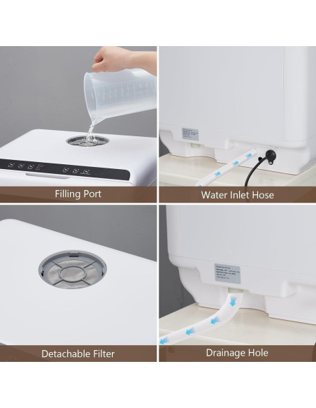 Lavavajillas Portátil ACONEE 4.5L Compacto Blanco