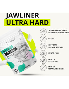 Chicle de Mandíbula Jawliner Menta 1 Cuenta 100% Vegano 2