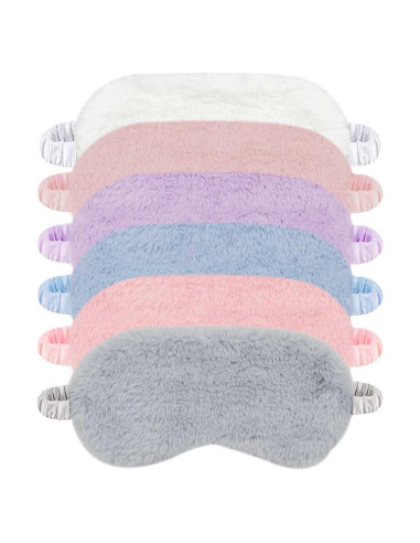 6 Máscaras de Ojos Yuntop de Felpa Suave y Saten