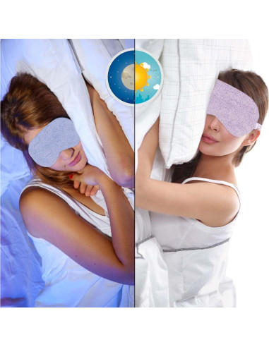 6 Máscaras de Ojos Yuntop de Felpa Suave y Saten