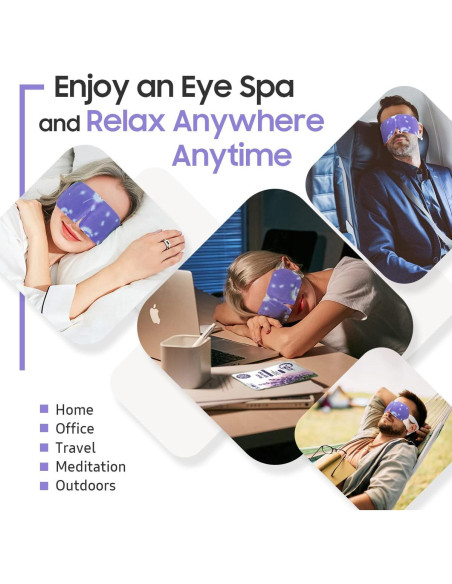 Máscara de Ojos Calentada BeHoomi 10 Paquetes Lavanda