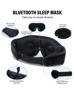 Máscara de dormir Bluetooth Morelax 3D con altavoces 2