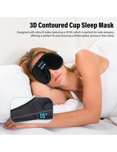 Máscara de dormir Bluetooth Morelax 3D con altavoces