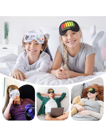 2 Pcs Máscara de Sueño KnIykmr - Antifaz Ajustable