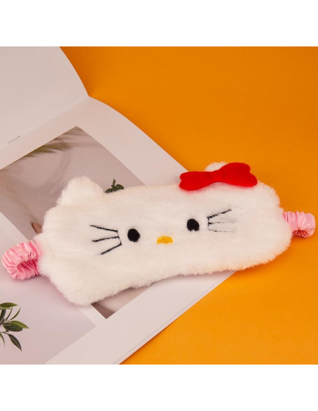 Máscara de Sueño Kawaii Bliqlriy Gato 19x9 cm Felpa