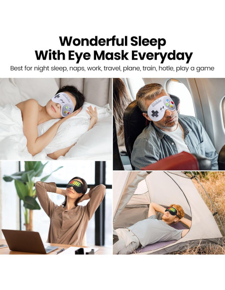 2 Pcs Máscara de Sueño KnIykmr - Antifaz Ajustable