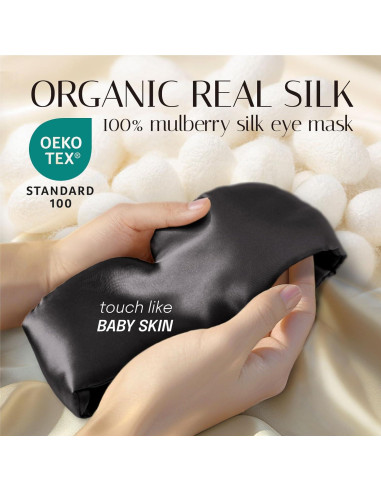 Máscara de Sueño OLESILK de Seda Morera Ajustable
