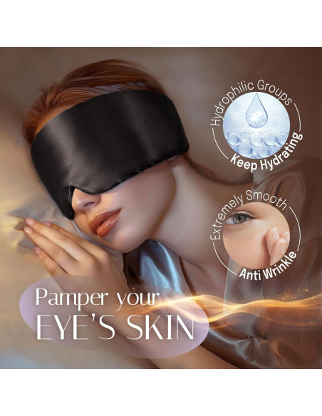 Máscara de Sueño OLESILK de Seda Morera Ajustable