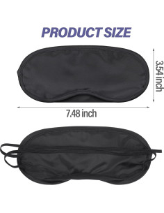Aneco 50 Máscaras de Sueño Negras con Almohadilla Nasal 2