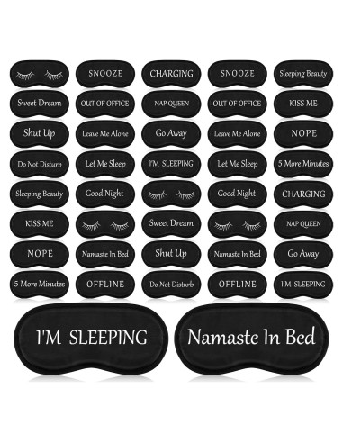 40 Máscaras de Sueño de Seda Eurzom para Viaje y Meditación