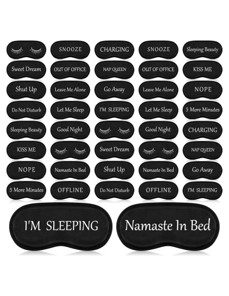 40 Máscaras de Sueño de Seda Eurzom para Viaje y Meditación