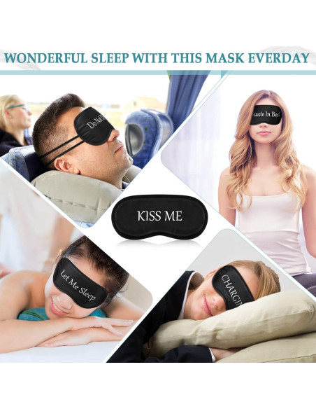 40 Máscaras de Sueño de Seda Eurzom para Viaje y Meditación