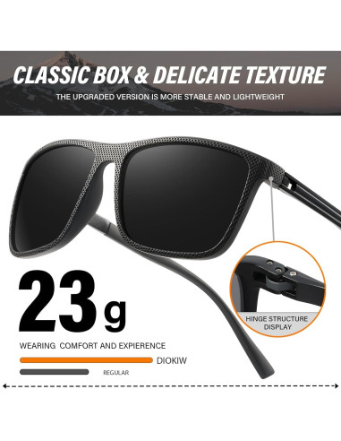 Gafas de sol polarizadas DioKiw UV400 para hombres - 3 colores