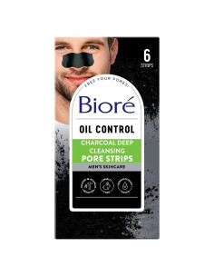 Tiras nasales Biore para hombres - 6 unidades con carbón